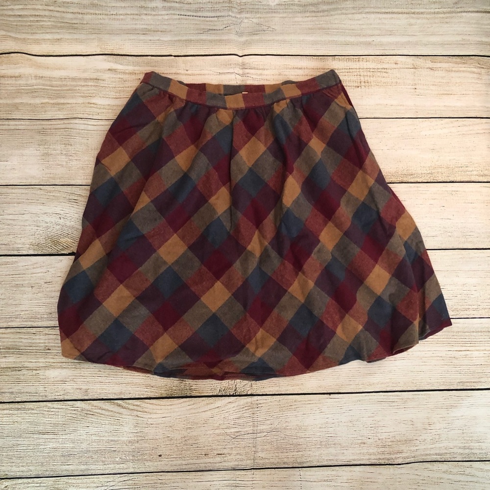 NWT ModCloth Winter Plaid Skirt